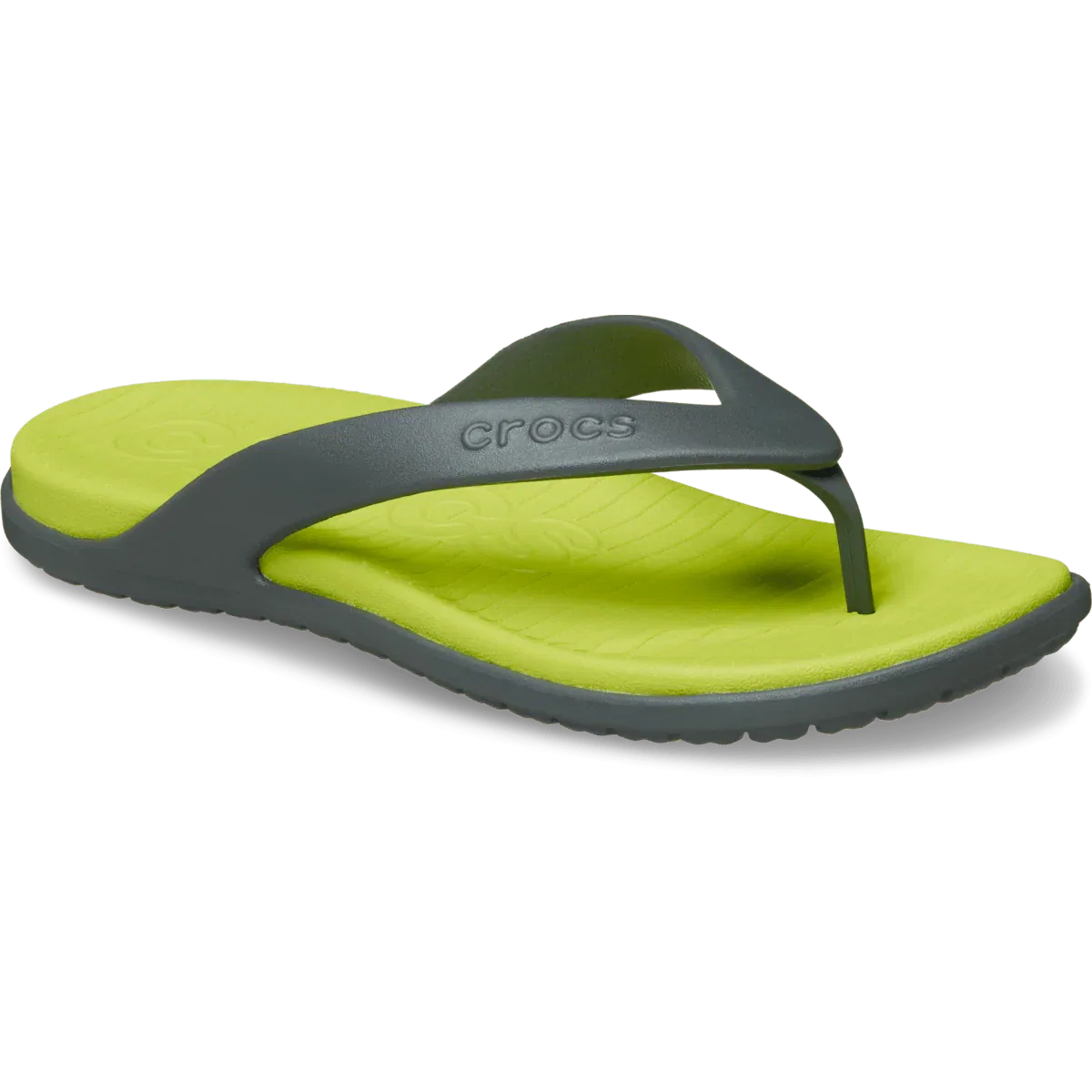 Coast Flip Crocs, Slate Grey/Citrus — фото 3