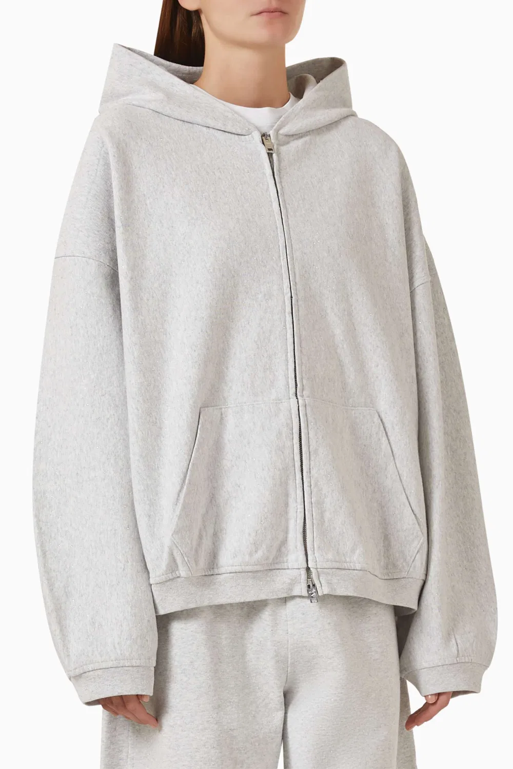Худи на молнии с кристаллами Alexander Wang