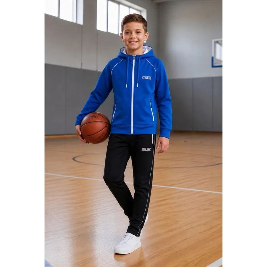 Детский спортивный костюм с капюшоном и регланом Athletic Pina Kids, Синий