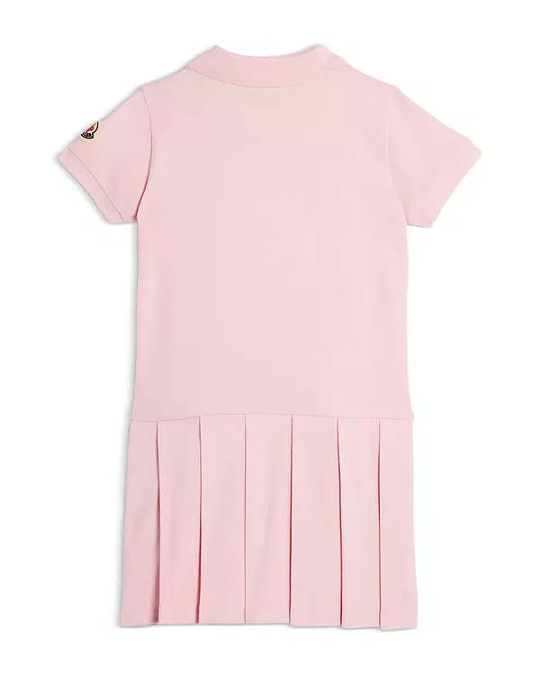 Детское платье для девочек с воротником-поло Moncler, Light Pink — фото 2
