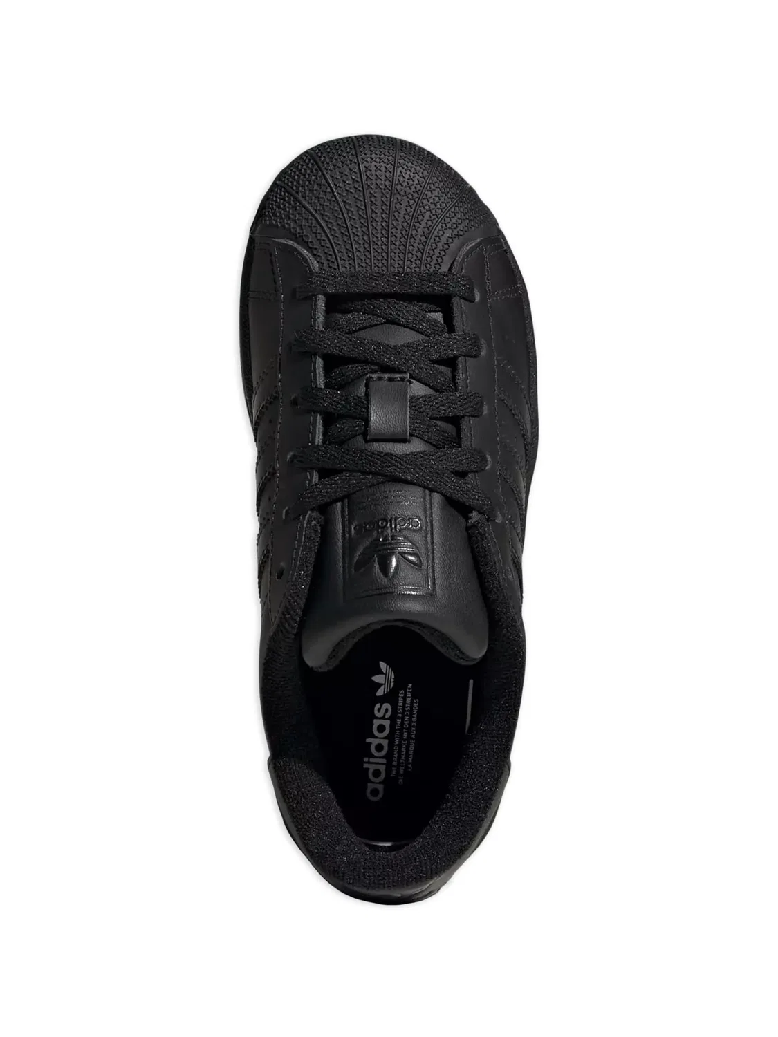 Детские кеды Superstar II кожаные Adidas, черный — фото 4