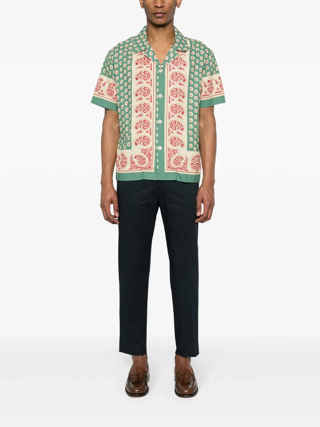 Трапеционные брюки из хлопка ETRO, синий — фото 2