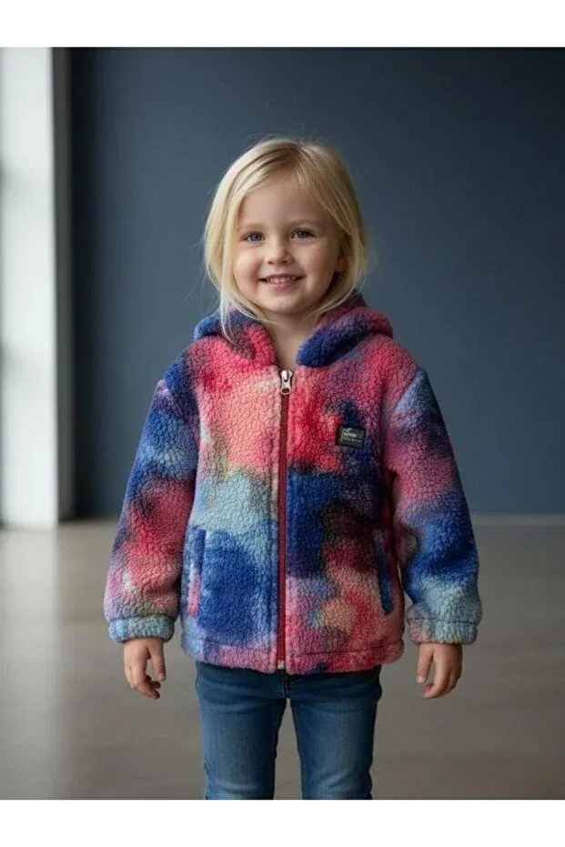 Детское пальто для девочек с капюшоном Zekids, Colored