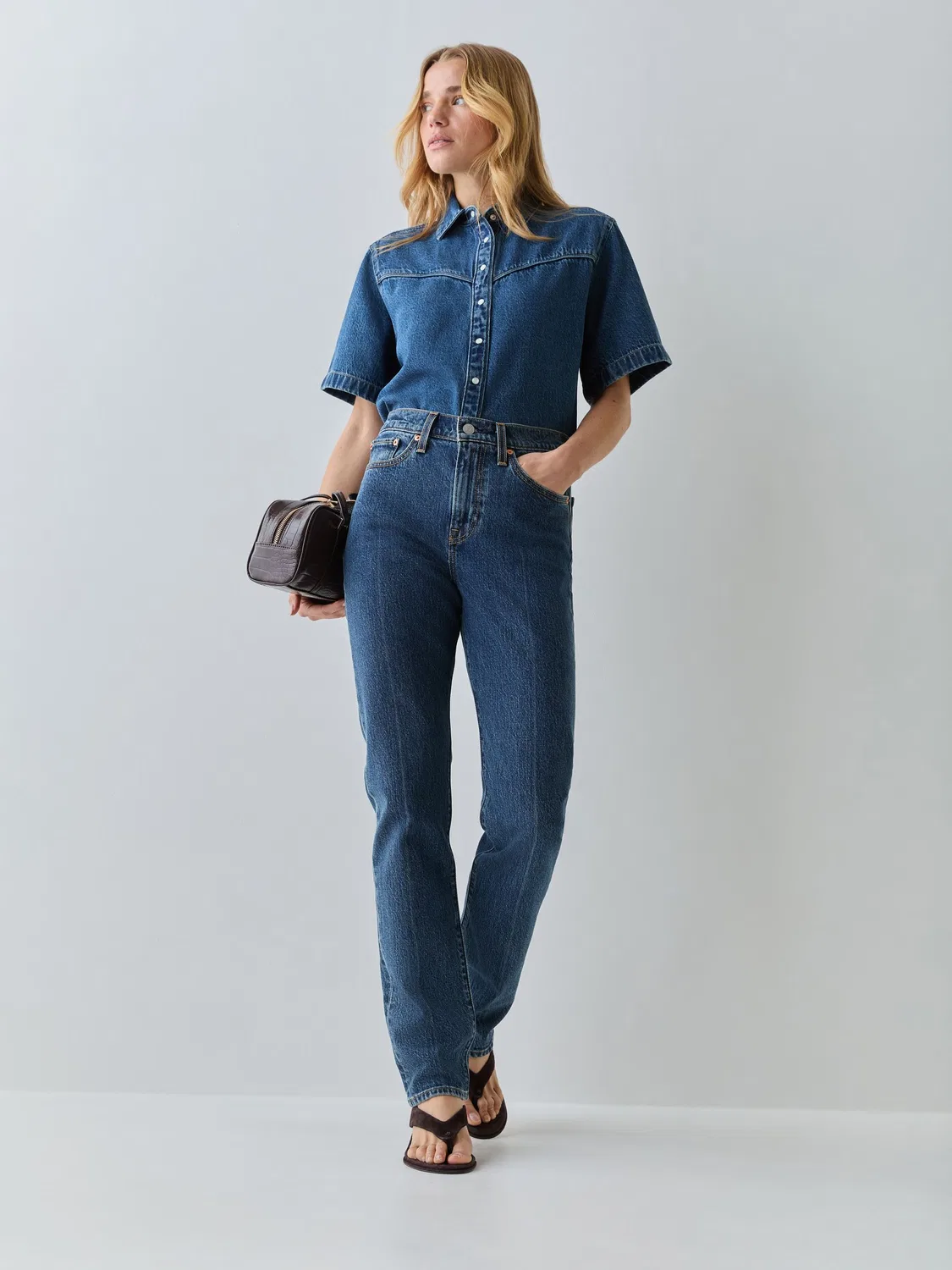 Джинсы с высокой посадкой, скинни Levi's Wedgie, цвет Destiny Stone Blue — фото 3