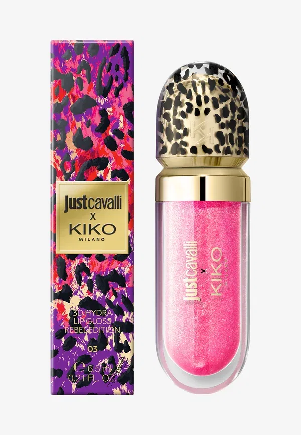 Блеск для губ Just Cavalli x 3D Hydra Rebel Edition - блеск для губ 6.5 мл Kiko Milano, цвет 03 flamingo pop — фото 3