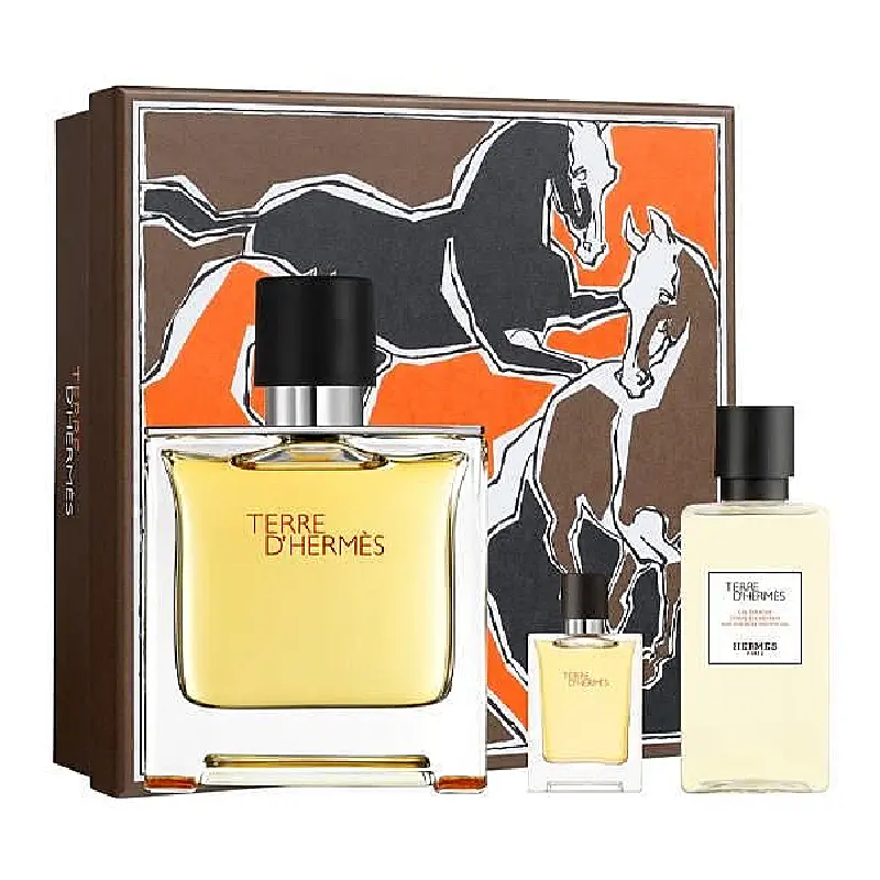 

Подарочный набор Hermes Terre d'Hermes Eau Intense Vetiver, 3 предмета