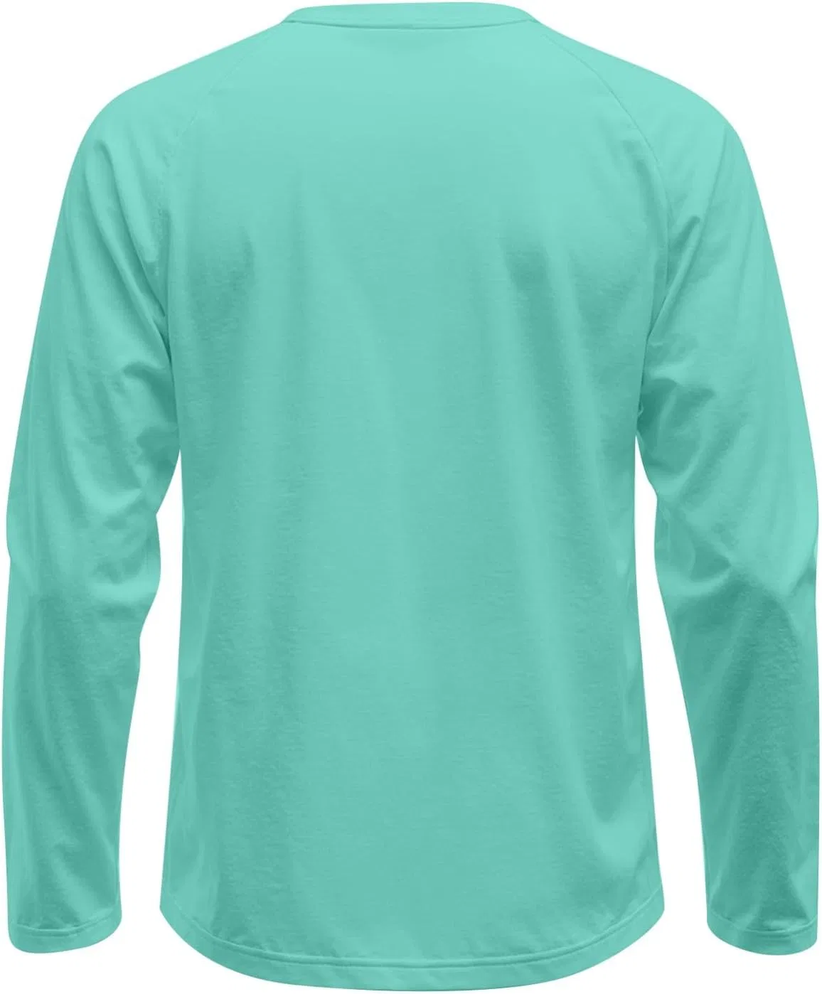 Мужская длинная футболка с круглым вырезом OMING, Turquoise — фото 3