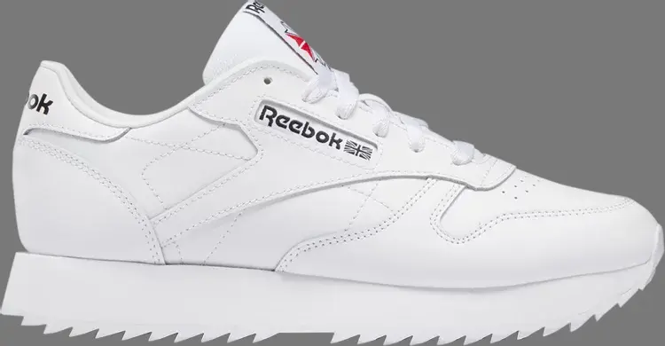 

Кроссовки wmns classic leather ripple 'triple white' Reebok, белый