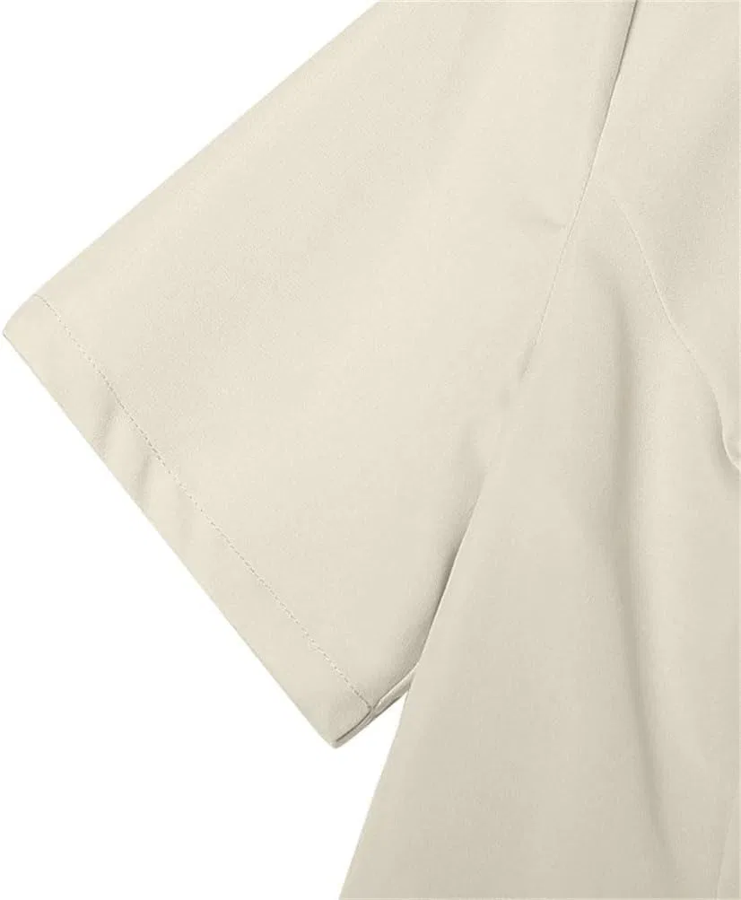 Женское элегантное платье миди с коротким рукавом Polyester, Wine Red — фото 4