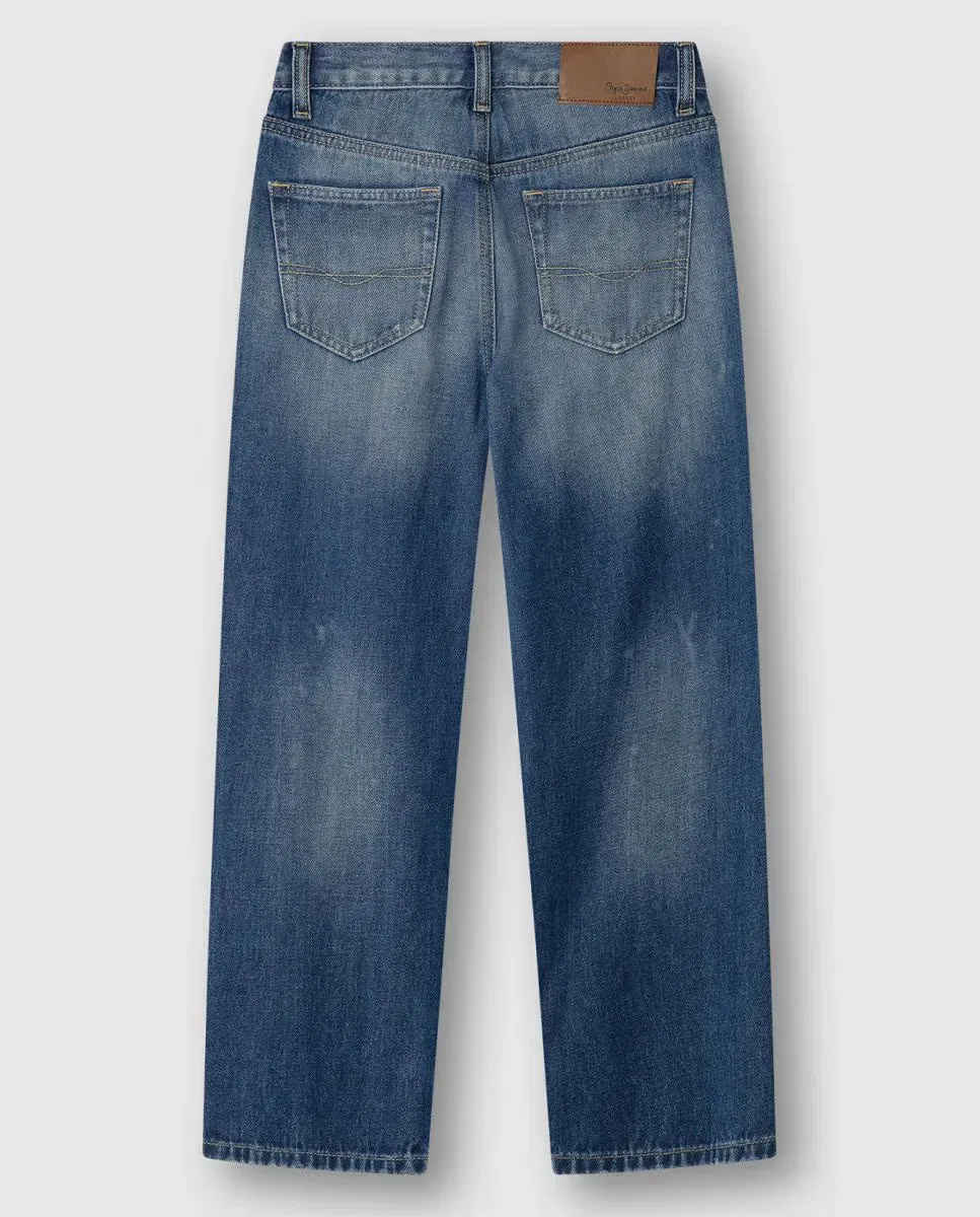 Детские джинсы для мальчиков с отделкой Loose Dan Heritage Pepe Jeans, Azul Índigo — фото 2