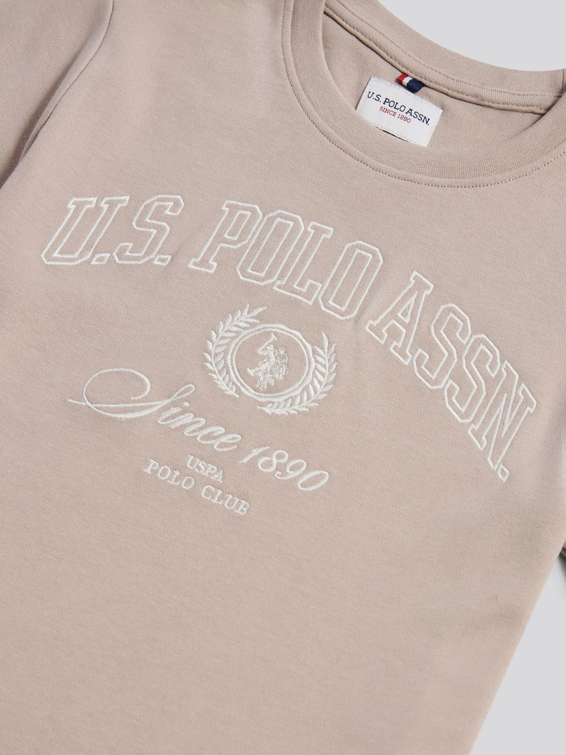 Футболка с принтом, Premium U.S. Polo Assn, натуральный — фото 3