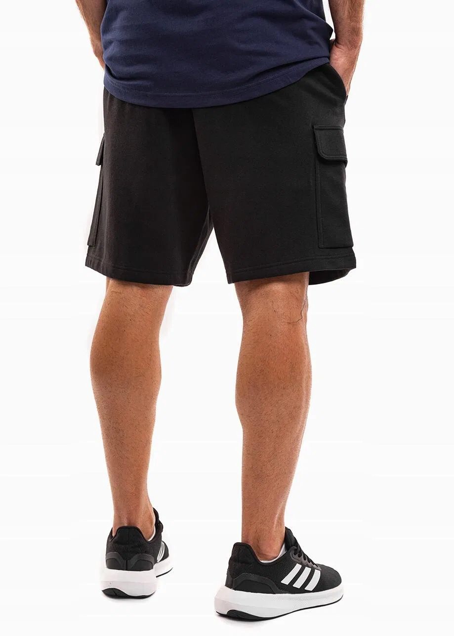 Мужские шорты из флиса с карго-карманами Essentials Feelcozy Fleece Cargo Adidas, Schwarz — фото 3