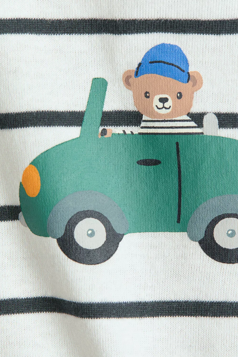 Хлопковая футболка с принтом H&M, Weiß/Auto — фото 2
