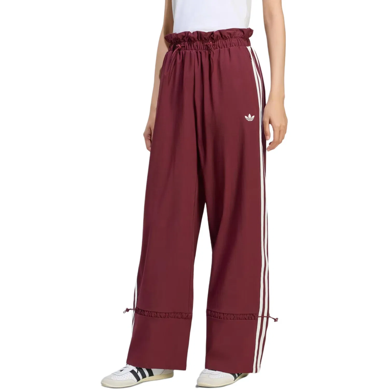 Женские трикотажные спортивные штаны с зауженным кроем Adidas Originals, Dark Shadow Red — фото 3