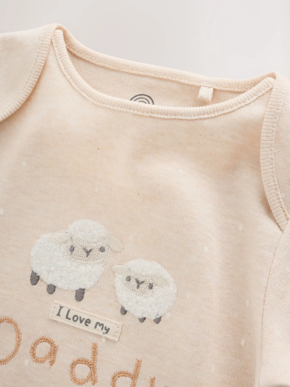 Боди для новорожденных с длинным рукавом, Neutral I Love My Daddy Next, нейтральный — фото 4