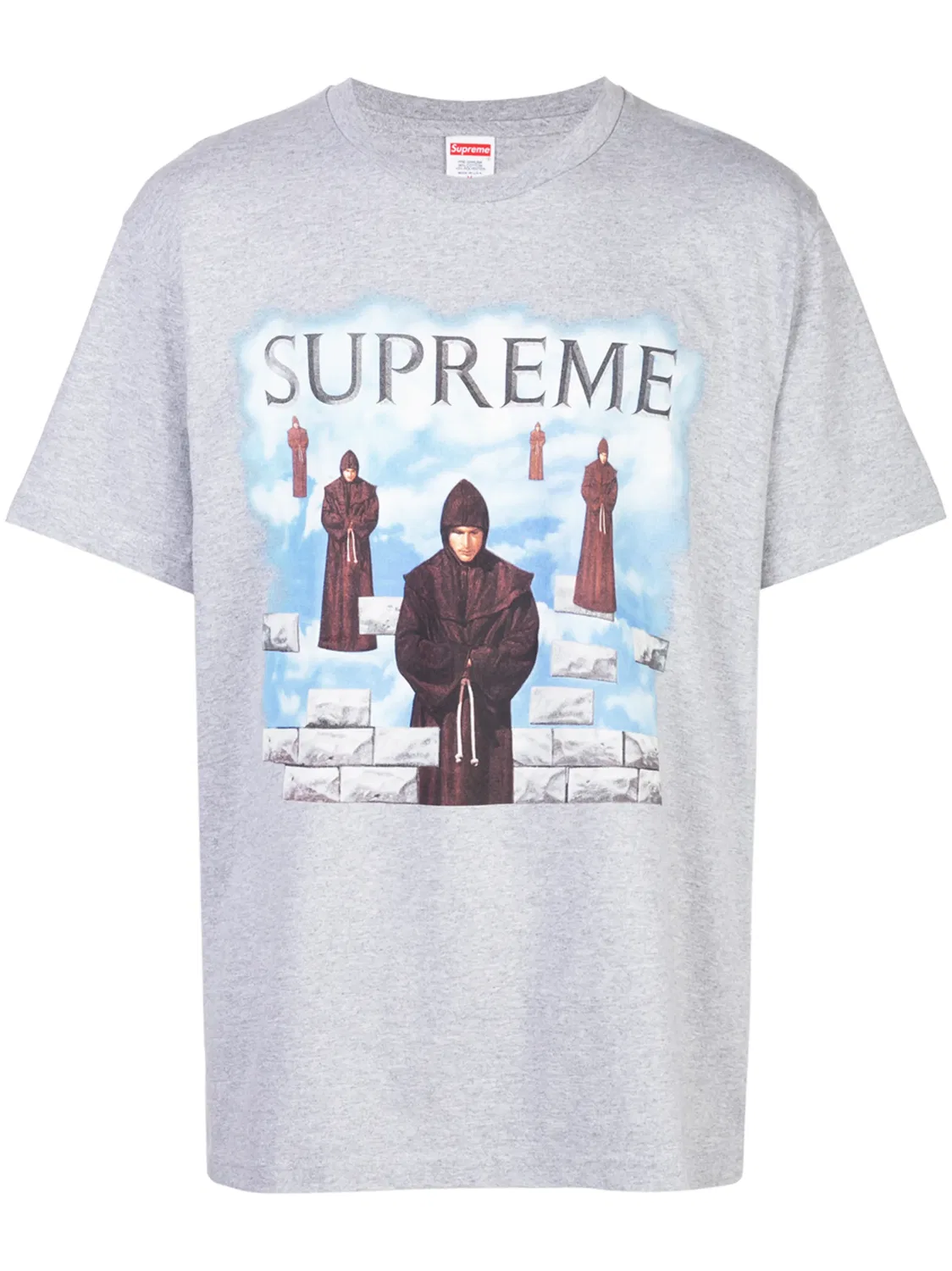 Футболка с графическим принтом Supreme, серый