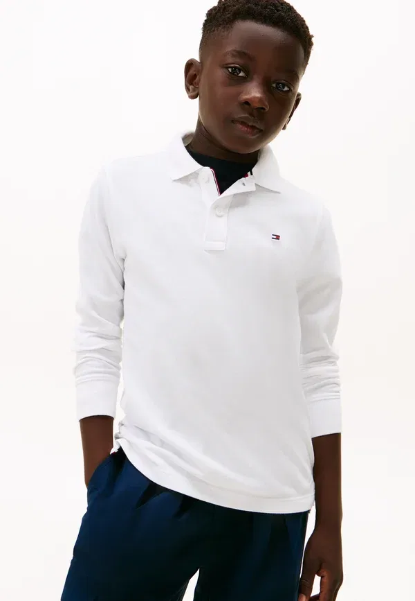 Футболка поло хлопковая Long sleeved top Tommy Hilfiger, белый