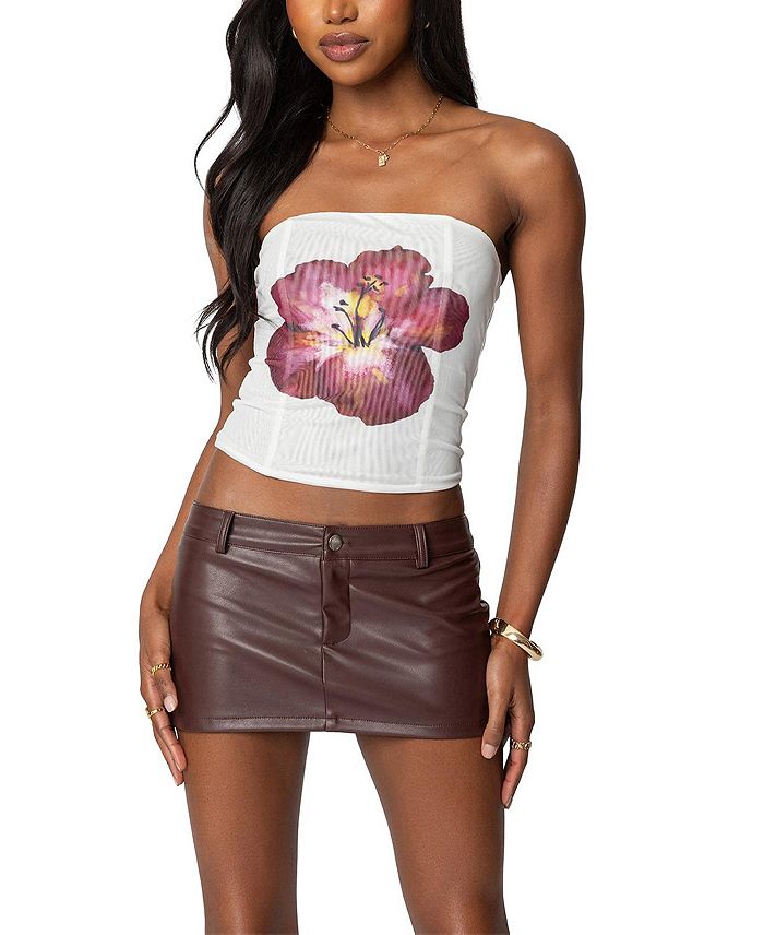 

Корсет Wild Blossom Lace Up Mesh Edikted, белый