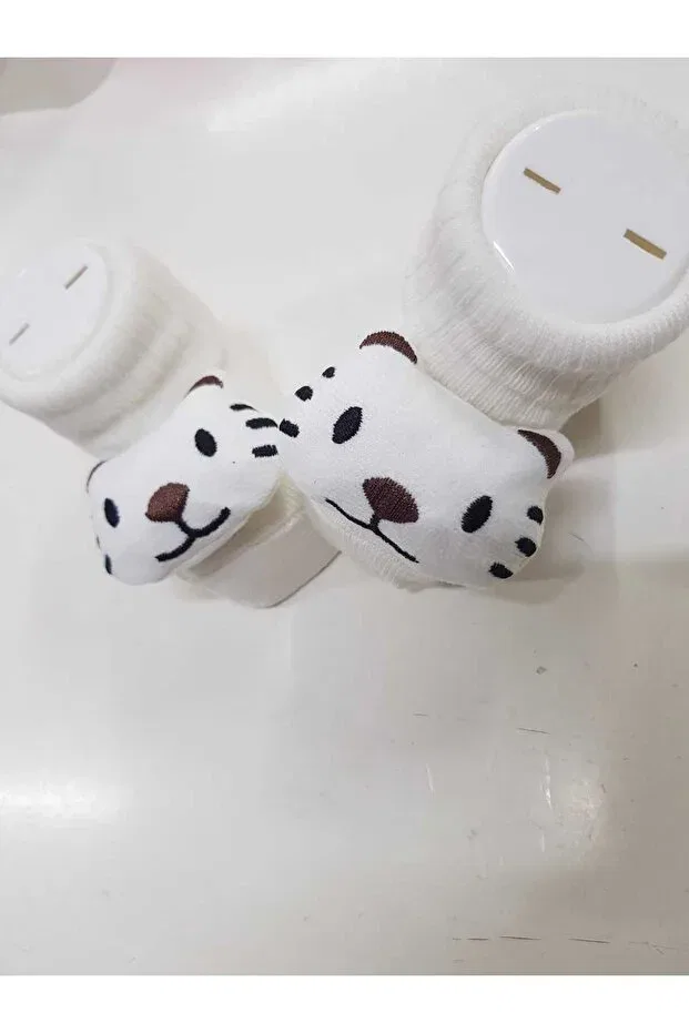 Детские носки с принтом Baby socks with tiger accessories Baby By Bumbo, Nude Color — фото 2