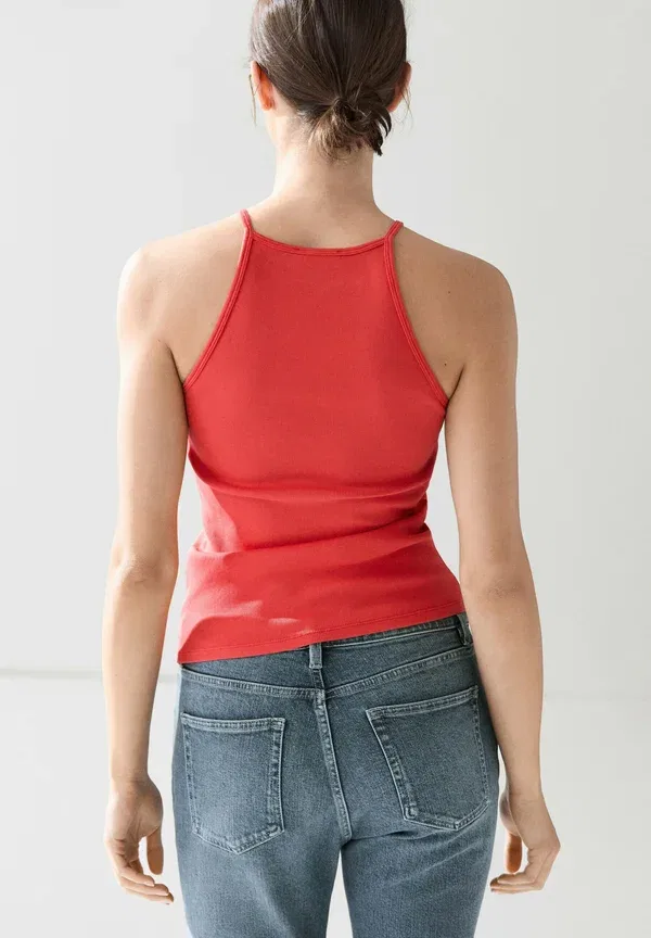 Топ хлопковый Massimo Dutti, Red, красный — фото 3