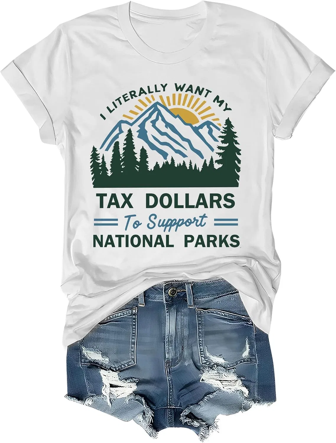 Женская футболка с надписью National Parks Unisex T-Shirts, White
