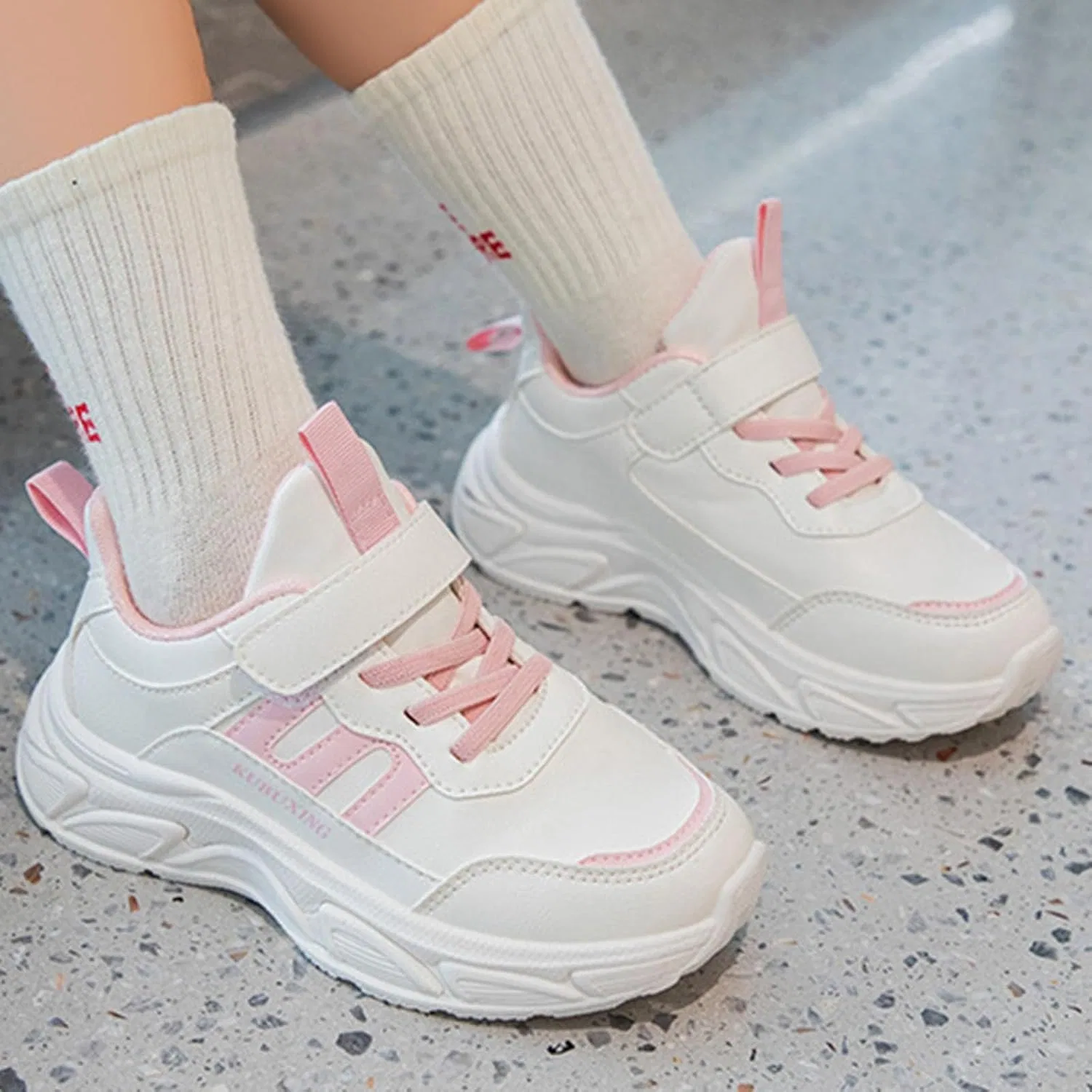 Детские кроссовки для мальчиков и девочек с легким весом, Pink — фото 4