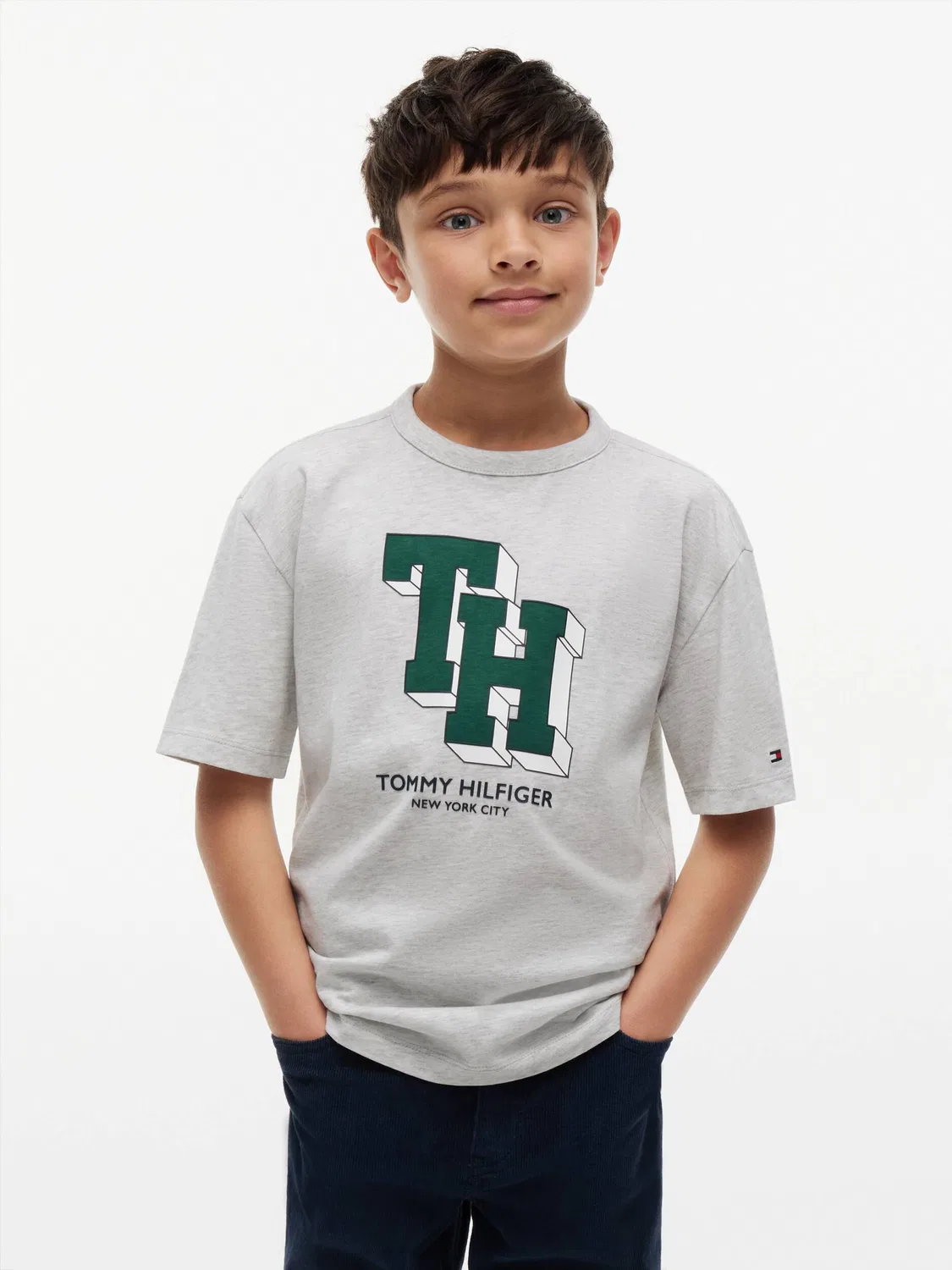 Футболка с круглым вырезом Tommy Hilfiger, Grigio