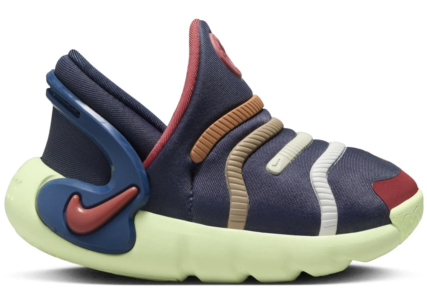 Детские кроссовки с системой быстрой шнуровки Nike Dynamo 2 EasyOn Nike, Thunder Blue/Barely Volt/Amber Brown/Adobe