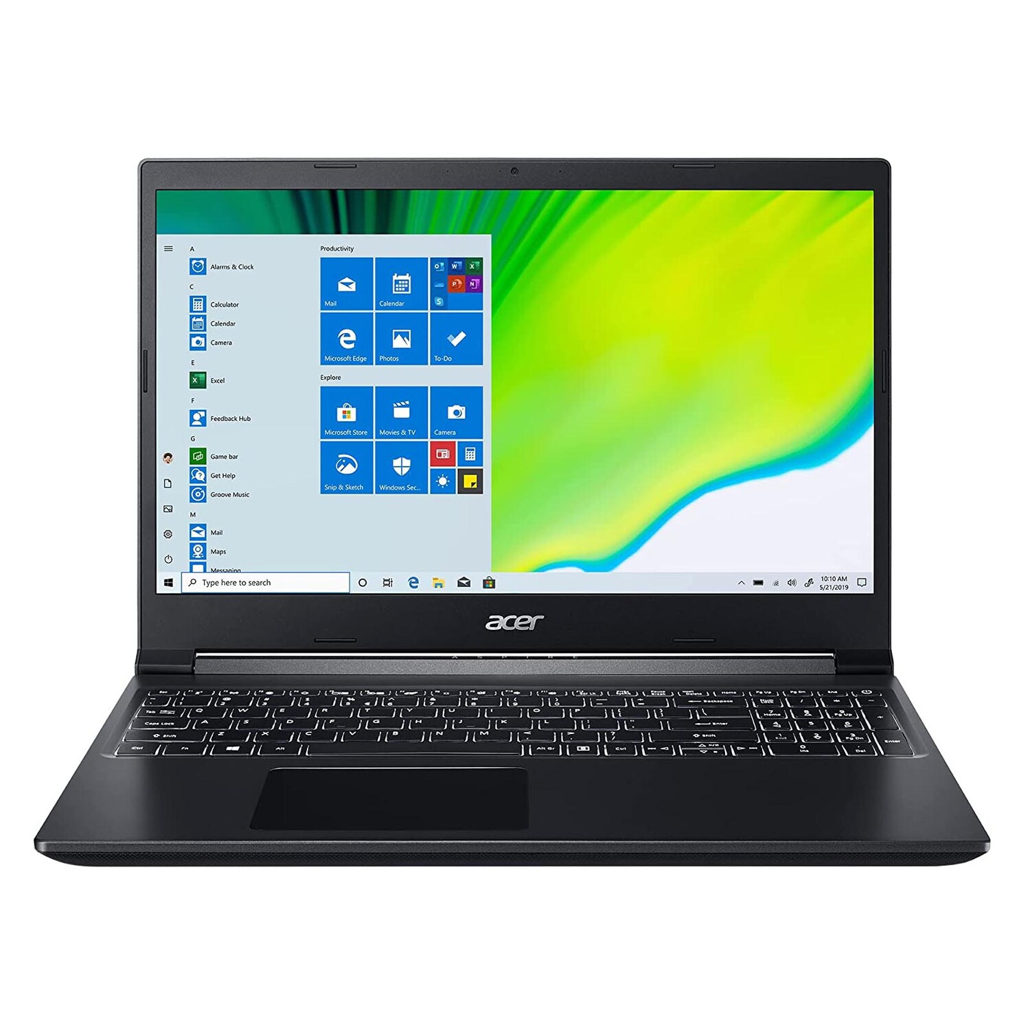 

Ноутбук Acer Aspire 7 A715 15.6'', 16 Гб/512 Гб, черный, английская/арабская клавиатура