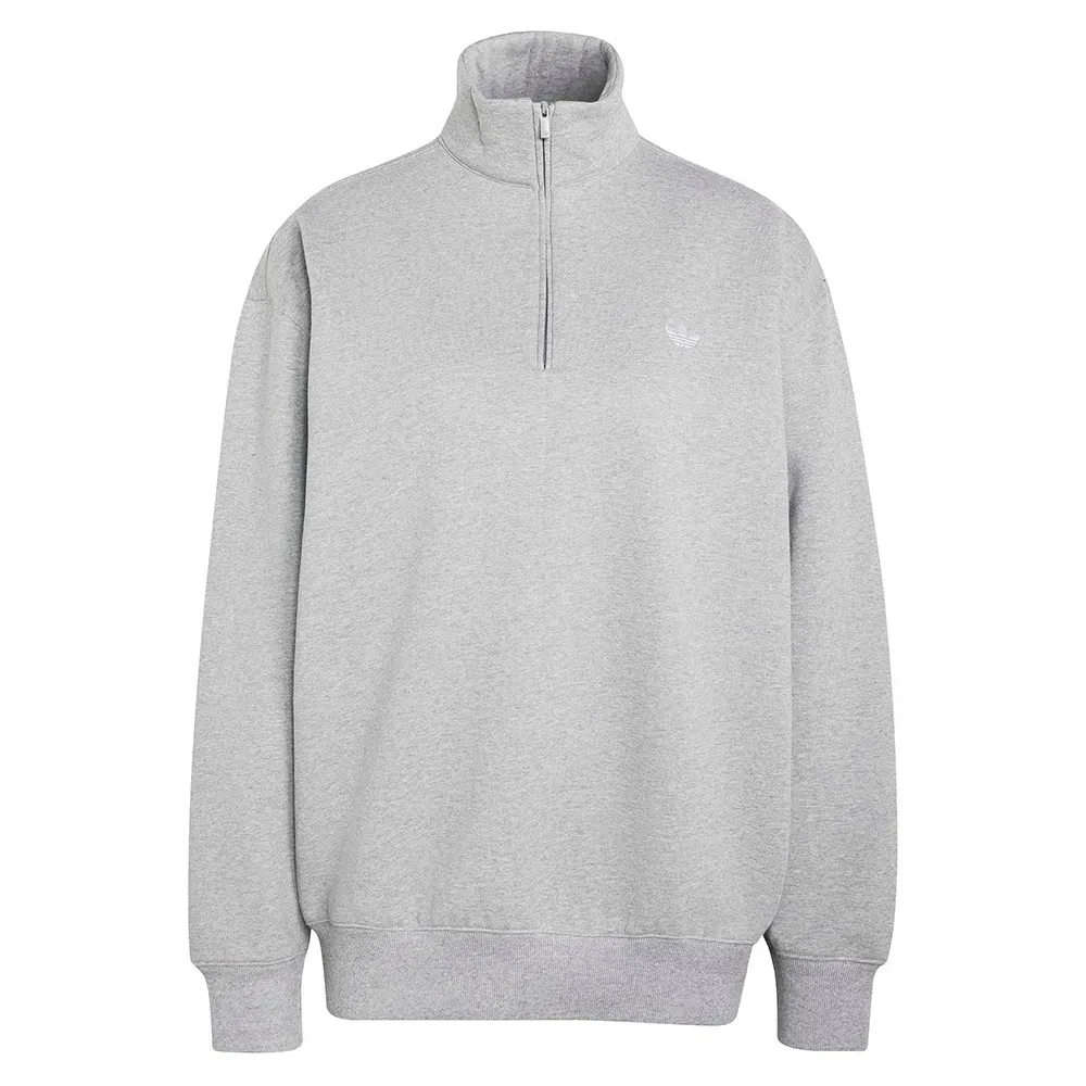 Женский свитшот с полузастежкой-молнией Essentials Fleece Adidas Originals, Grey — фото 3