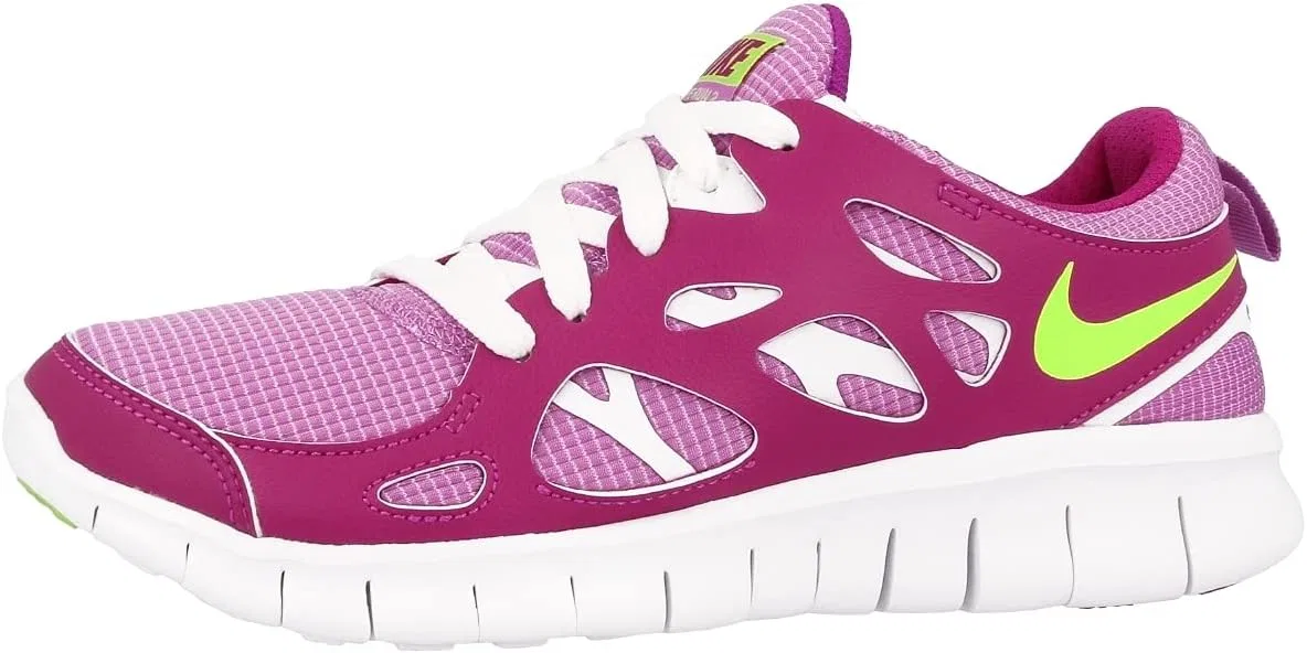 Детские кроссовки для бега с принтом Nike Free Run 2 Nike, Fuchsia Glow Key Lime Flash White