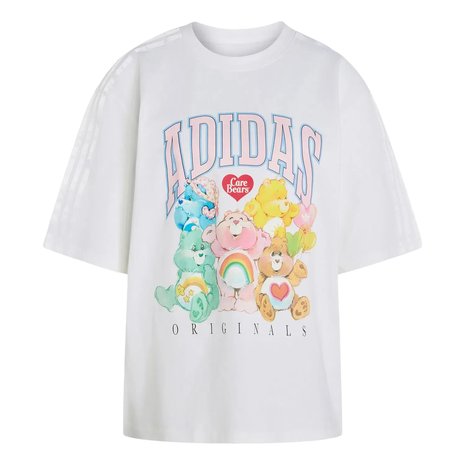 Женская футболка Care Bears Oversized T-Shirt Asia Sizing 'White' adidas, белый