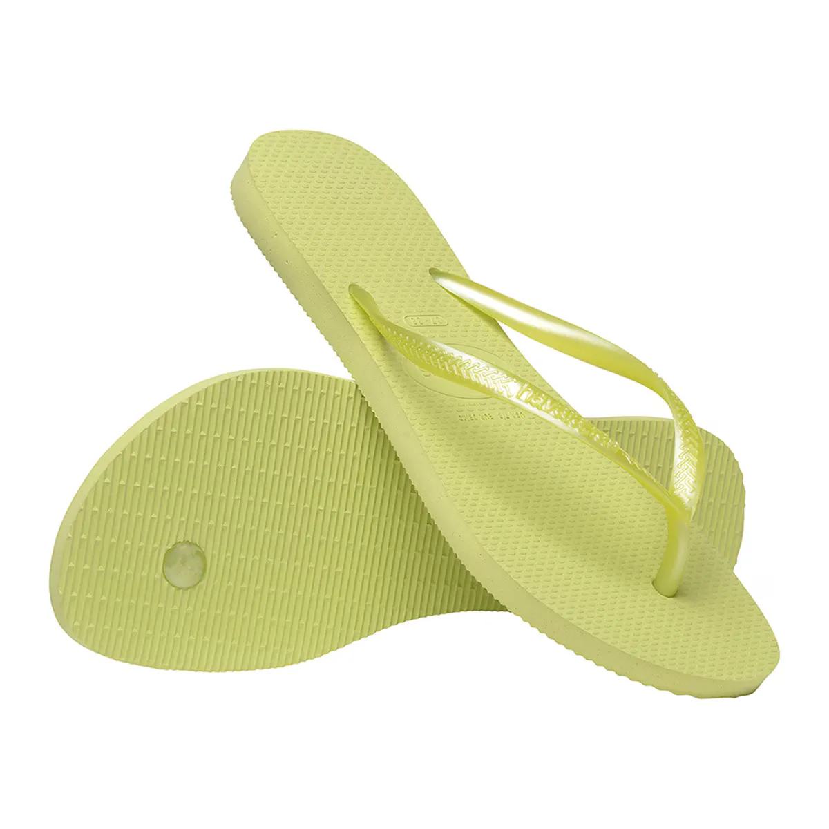 Женские шлепанцы Hav. Тонкий Матча Зеленый 412 Havaianas, лаймово-зеленый — фото 2
