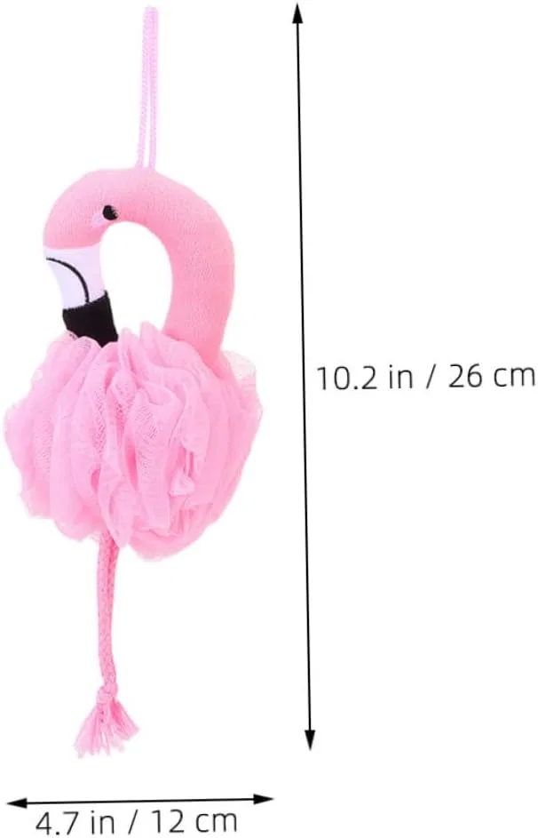 Мочалка для душа Flamingo, 2 шт, VILLFUL, 26x12x9 см, Розовый — фото 3