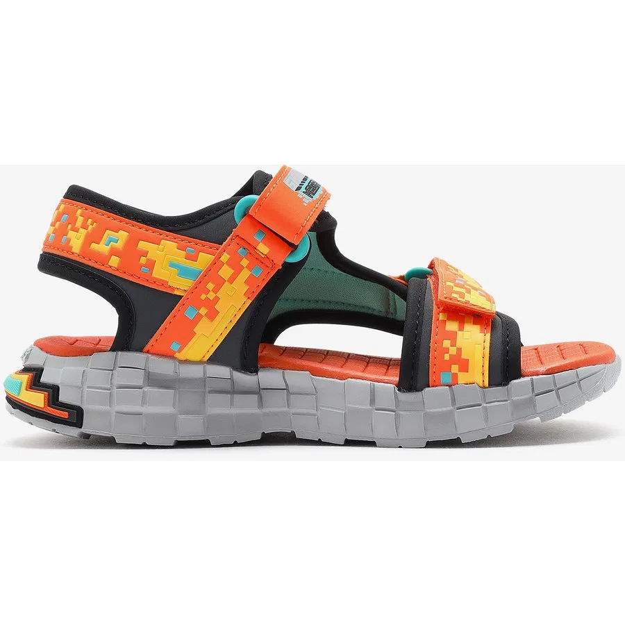 Сандалии с пиксельным дизайном Skechers Megasplash 4K, Оранжевый — фото 2