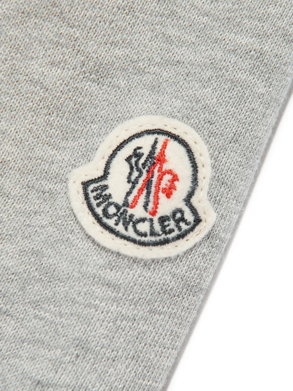 Платье с вышитым логотипом Moncler, серый — фото 3