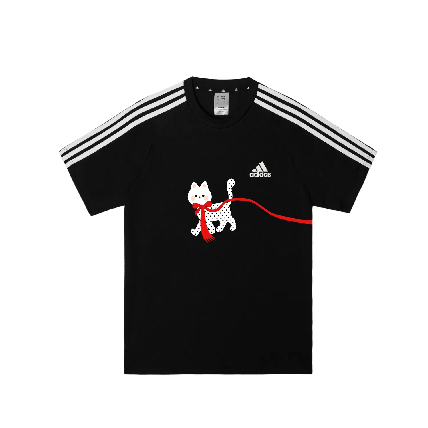 Футболка унисекс с принтом Adidas Football, Черная — фото 3