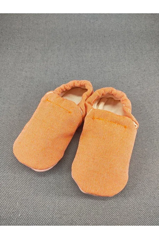 Детские пинетки для новорожденных вязаные Loove Bebe, Orange — фото 2