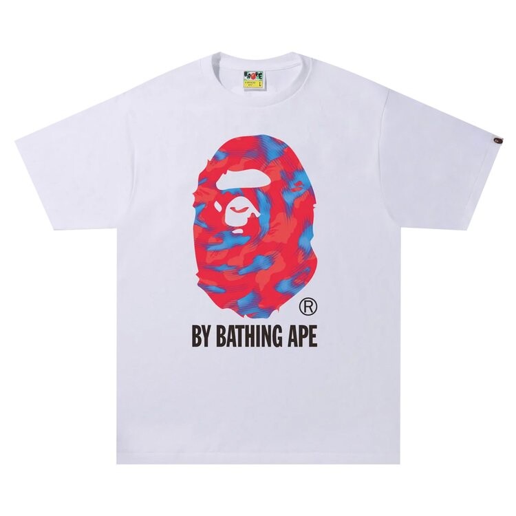 

Футболка BAPE Stroke Camo By Bathing Ape T-Shirt 'White/Red', белый