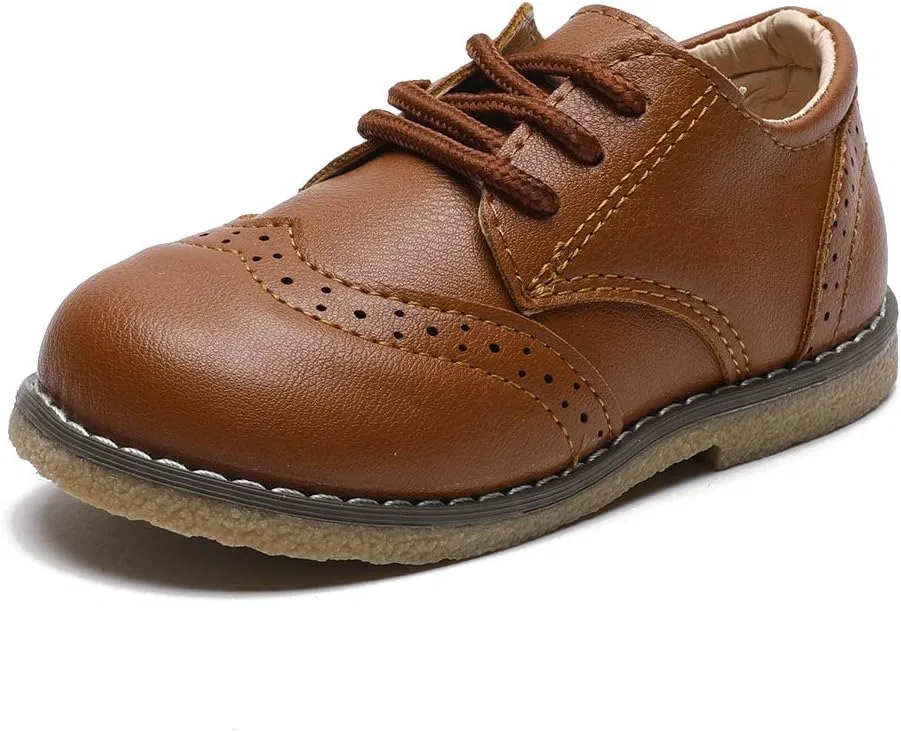 Детские оксфорды для мальчиков на шнуровке COSANKIM, Brown