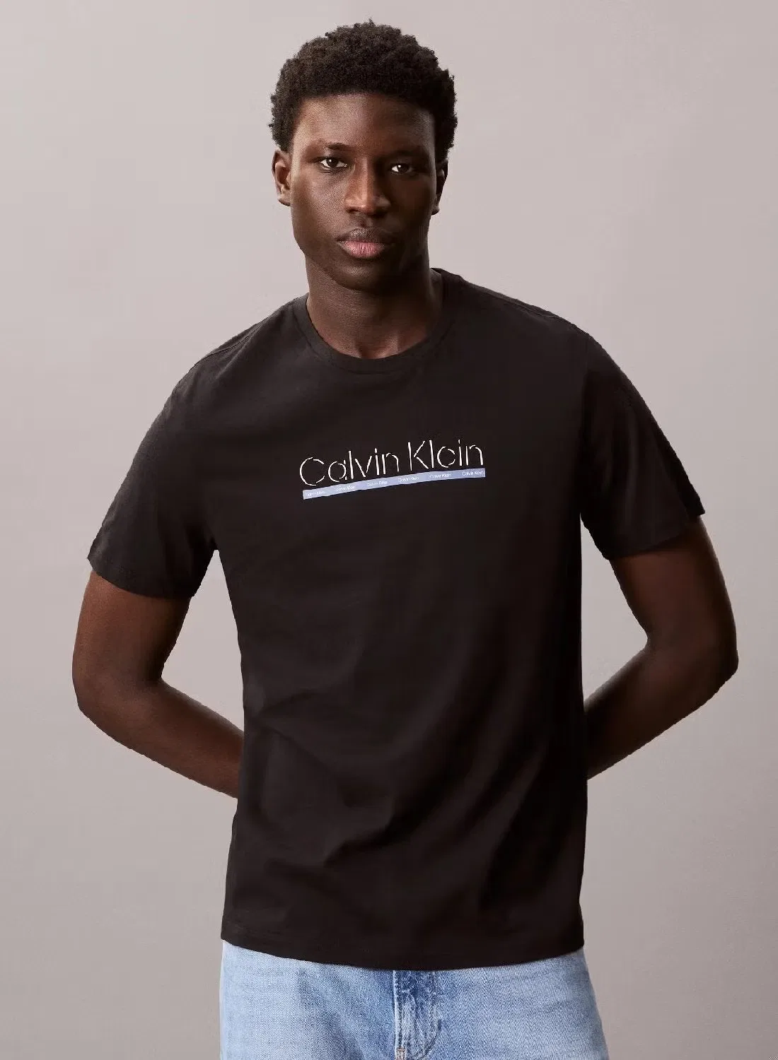 Calvin Klein Футболка с коротким рукавом, черная