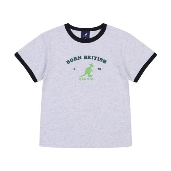Футболка с графикой кенгуру, rb0104, Kangol Kids, меланжевый серый