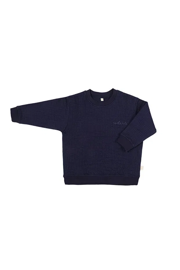 Детские свитшот с квилтингом Miela Kids, Night Blue — фото 3
