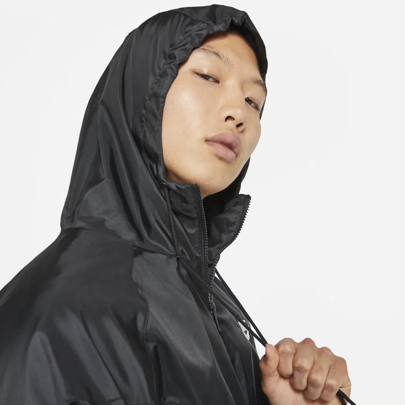 Куртка спортивная с капюшоном Windrunner Nike, черный — фото 3