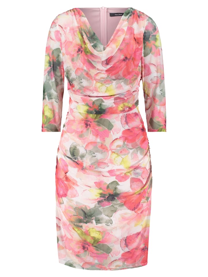 

Короткое платье Vera Mont Etuikleid mit Blumenprint, цвет Pink/Green