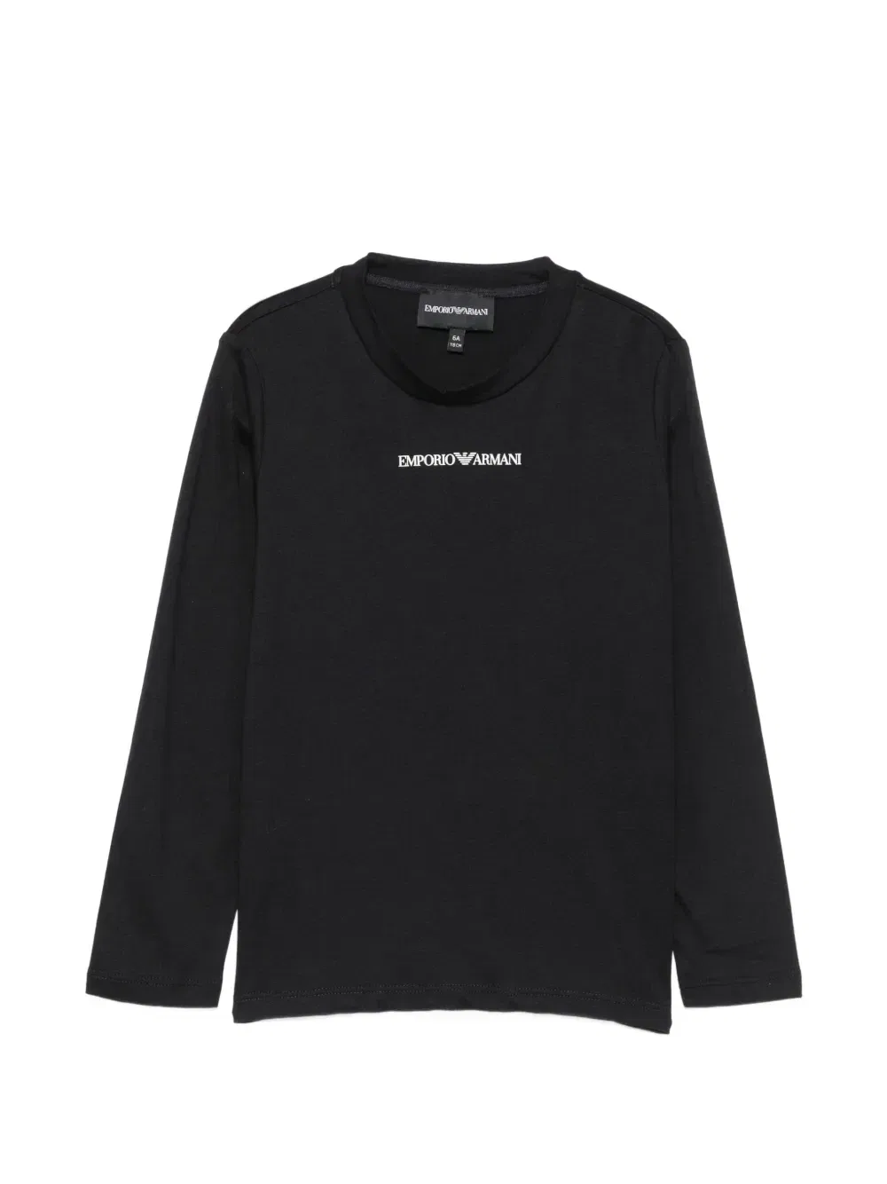 Футболка с длинным рукавом и логотипом Emporio Armani Kids, синий