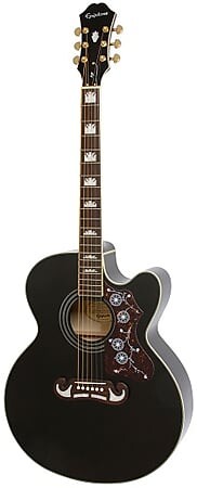 

Акустическая электрогитара Epiphone EJ200CE Jumbo Cutaway, черная EEJ2 BK