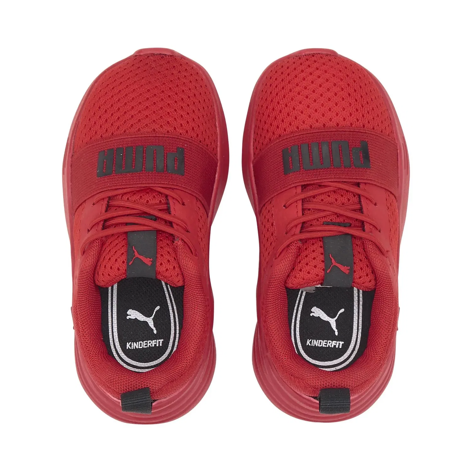 Кроссовки низкие детские на шнуровке Wired Run Ac Puma, красный — фото 3