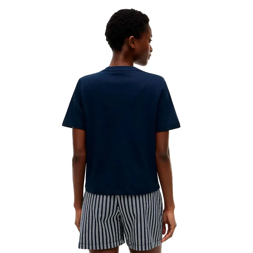 Женская футболка с коротким рукавом Interlock Boxy Fit Tommy hilfiger, Blue — фото 2