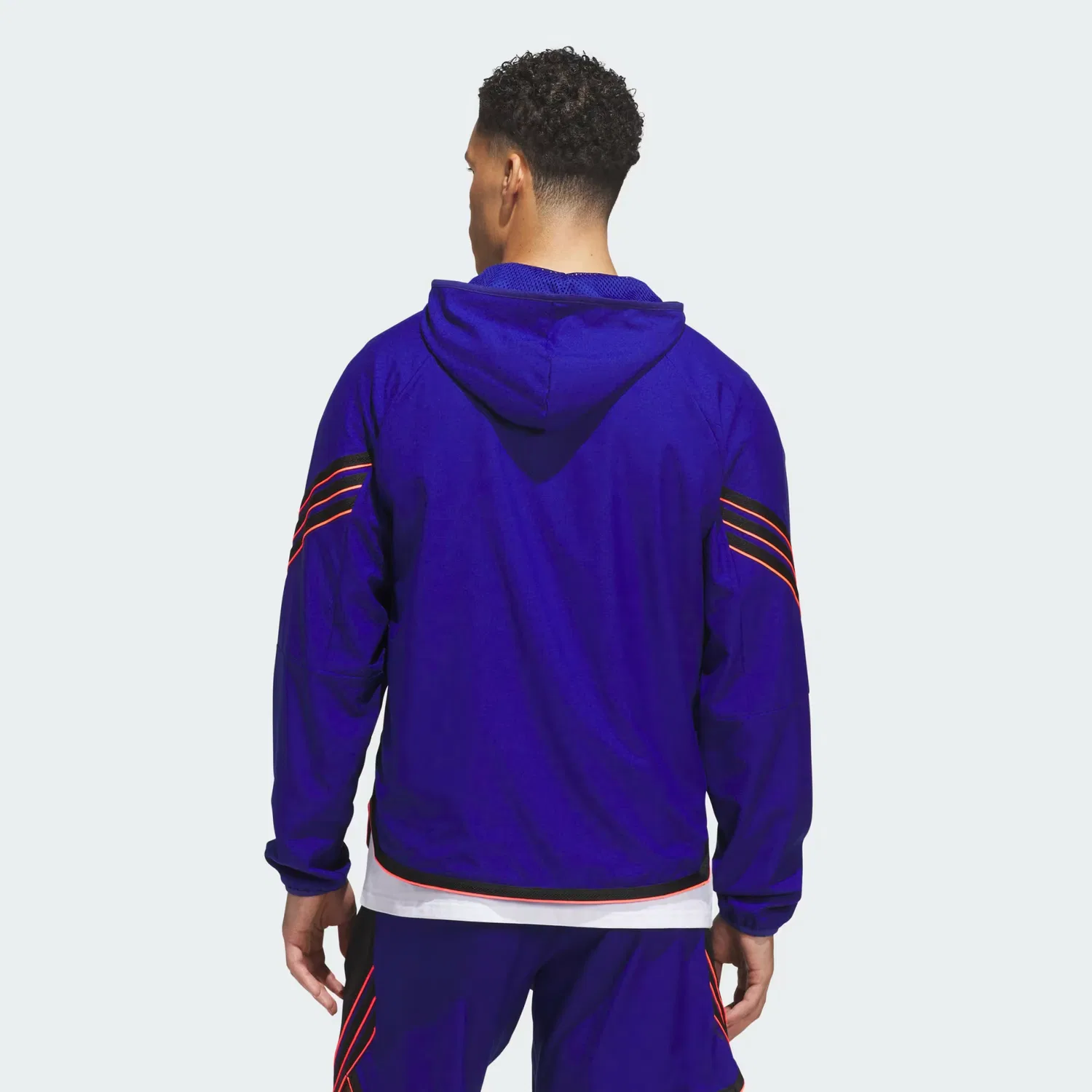 Мужская баскетбольная куртка с капюшоном Crazy Lite Adidas Performance, Mystery Ink/Черный — фото 2